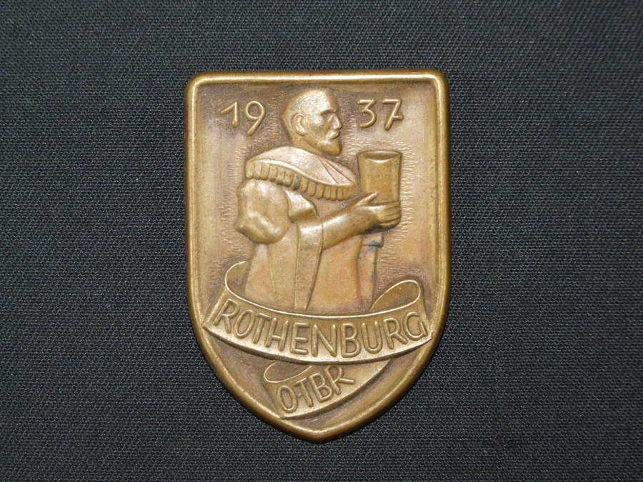 1937 Day Badge or Tinnie. Rothenburg ob der Tauber