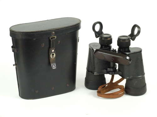 Zeiss Kriegsmarine 7x50 Binoculars with Hinged Eyecups and Case