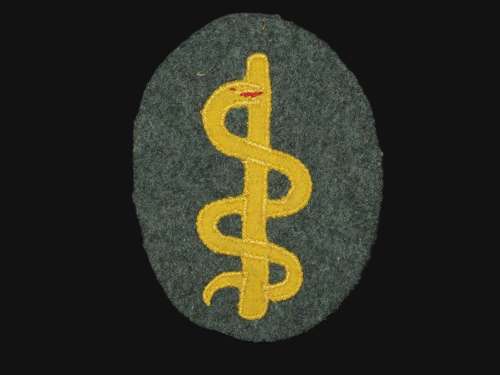 WW1 German Combat Medic Cloth Patch for wear on the Field Grey Uniform