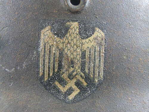 SD Heer M40 Helmet with History, KIA with Nr 2 Commando Albania + Commando Signatures