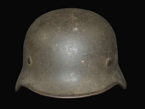 SD Heer M40 Helmet with History, KIA with Nr 2 Commando Albania + Commando Signatures