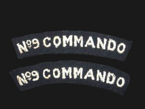 Matched Pair of No9 Commando Shoulder Titles