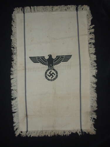 German Food Supply Sack Made into Table Cloth