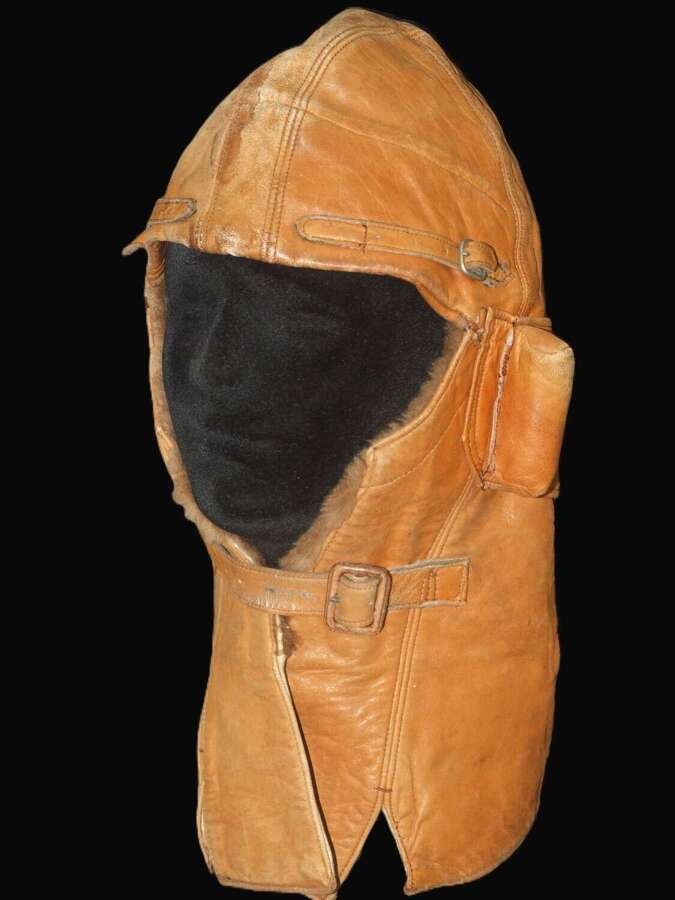Royal Flying Corps Cowl Helmet period Modified