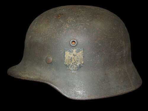 Double Decal M40 Helmet. A very rare helmet