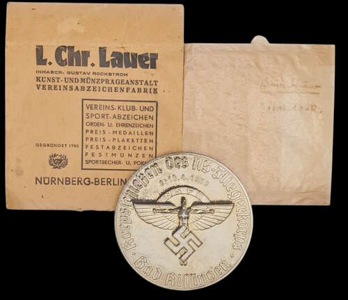 Rare NSFK plaque with both inner & outer packets by L.Chr.Lauer.