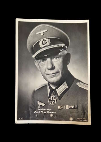Ritterkreuzträger Postcard of Oberst Alfred Hemmann