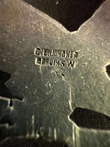 Aluminium Luftwaffe Radio Operator/ Air Gunner Badge. Juncker J2