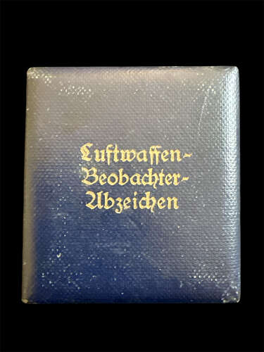 Cased Luftwaffe Observer's Badge in Tombac by Assmann