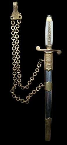 Model M-51 Bulgarian Army officers Dagger & hanging chains.
