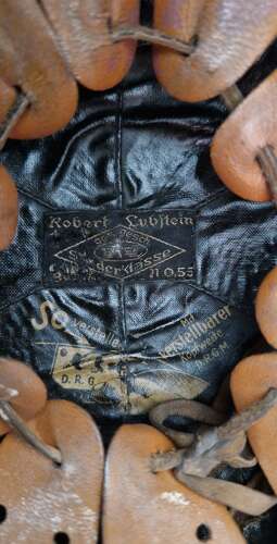 Early III Reich Metropolitan issue Polizei Motorcyclist Crash Helmet by ErEl.