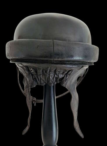 Early III Reich Metropolitan issue Polizei Motorcyclist Crash Helmet by ErEl.