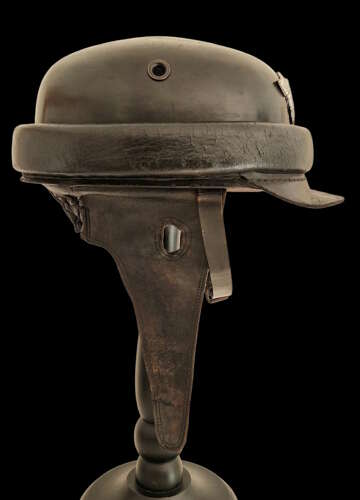 Early III Reich Metropolitan issue Polizei Motorcyclist Crash Helmet by ErEl.