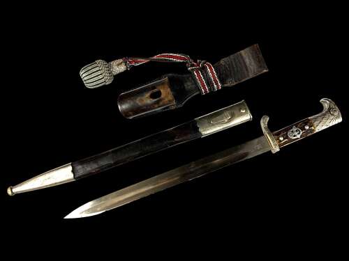 Weimar / Third Reich Period Police Bayonet by Weyersburg