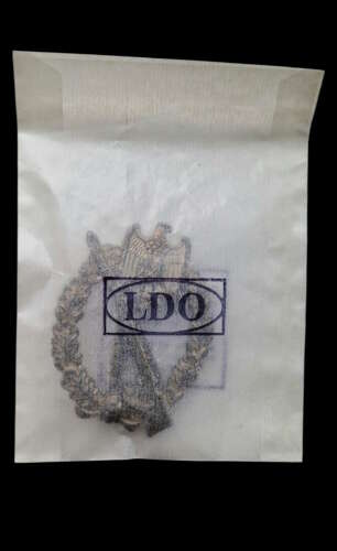 Heer/Waffen-SS Infantry Assault Badge in Silver complete with LDO cellophane packet