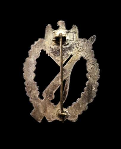 Heer/Waffen-SS Infantry Assault Badge in Silver complete with LDO cellophane packet