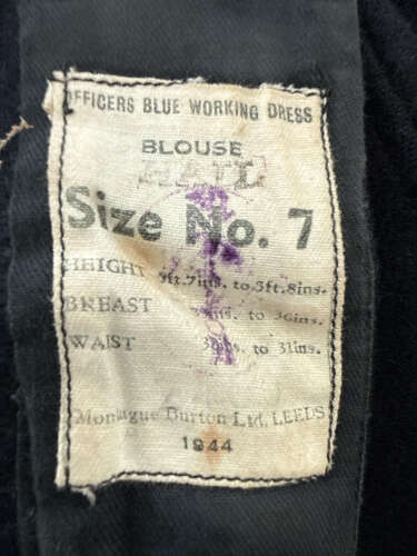 WW2 Royal Navy Fleet Air Arm Pilot’s Working Dress Blouse Dated 1944