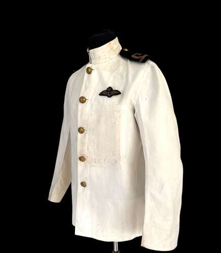 WW2 Royal Navy Fleet Air Arm Pilot’s White Summer Tunic