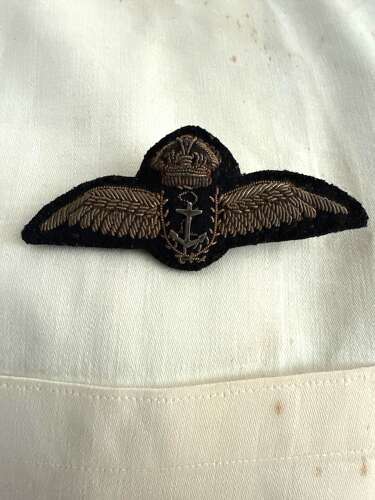 WW2 Royal Navy Fleet Air Arm Pilot’s White Summer Tunic