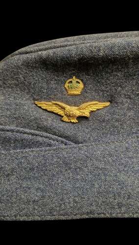 RAF Officer's Field Service Cap Size 7 1/4 1945 Dated.