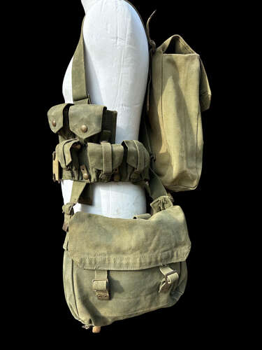 Complete Set of WW1 British 1908 Pattern Webbing with Entrenching Tool and 1907 Bayonet.