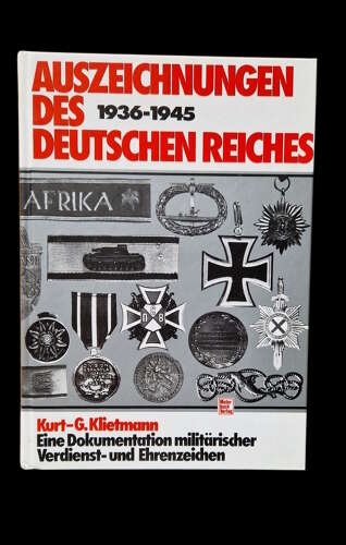 German language medal book Auszeichnungen des Deutschen Reiches 1936-1945 by Kleitmann.